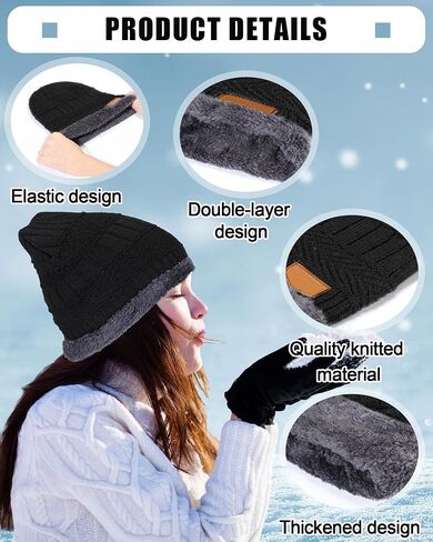Geyoga 72 Pcs Bulk Winter Beanie Hats for Men Women, Fleece Lined Beanie Warm Knitted Hats Winter Slouchy Beanie Skull Cap in Saudi Arabia