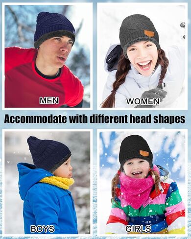 Geyoga 72 Pcs Bulk Winter Beanie Hats for Men Women, Fleece Lined Beanie Warm Knitted Hats Winter Slouchy Beanie Skull Cap in Saudi Arabia