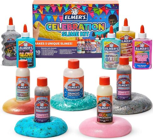 Elmer's All-Star Slime Kit, Includes Liquid Glue, Slime Activator, and Premade Slime, 9 Count in Saudi Arabia