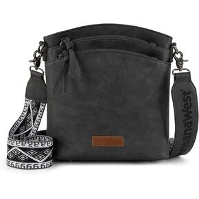 Montana West Crossbody Purses and Handbags for Women, Medium Size Double Compartments with Adjustable Guitar Strap in Kuwait