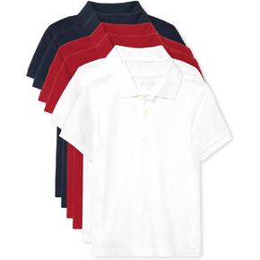 The Children's Place Baby Boys and Toddler Boys Short Sleeve Pique Polo, White, 5T in Kuwait
