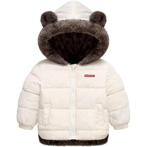 Toddler Baby Boys Girls Winter Fleece Jacket Unisex Little Kids Warm Hooded Outwear Coat 1-5T in Saudi Arabia