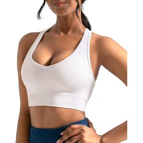 حمالة صدر رياضية من CELER للنساء من Racerback الكيمياء بدون خياطة للتمرين واليوجا واللياقة البدنية مع وسادات قابلة للإزالة in Kuwait