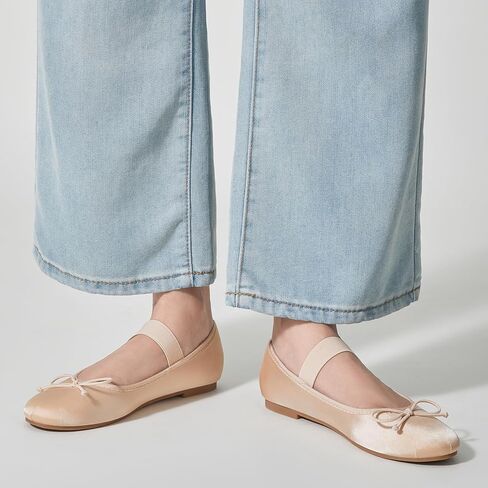 Trary Ballet Flats للنساء، أحذية Mary Jane للنساء، أحذية مسطحة للنساء، أحذية مسطحة بمقدمة مستديرة للنساء، أحذية مسطحة مريحة للنساء، أحذية رسمية بفيونكة لطيفة، أحذية مسطحة بأشرطة مرنة للنساء in Kuwait