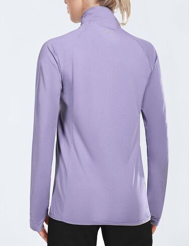 BALEAF Women's Long Sleeve Running Shirts UPF 50+ Sun Protection Full Zip Athletic Jackets Lightweight Zipper Pockets in Saudi Arabia
