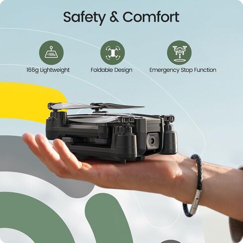 Holy Stone HS440 Foldable FPV Drone with 1080P WiFi Camera for Adult Beginners and Kids; Voice Gesture Control RC Quadcopter with Modular Battery for long flight time, Auto Hover, Carrying Case in Saudi Arabia