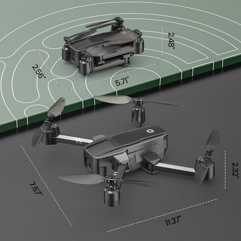 Holy Stone HS440 Foldable FPV Drone with 1080P WiFi Camera for Adult Beginners and Kids; Voice Gesture Control RC Quadcopter with Modular Battery for long flight time, Auto Hover, Carrying Case in Saudi Arabia