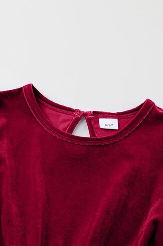 blibean Girl Fall Long Sleeve Velvet Dress Kid Size 6-15 Years Old in Saudi Arabia