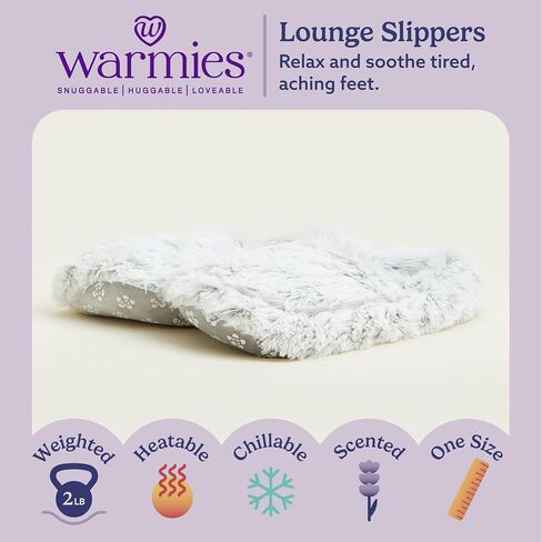 warmies Microwaveable House Slippers for Women - Plush, Soft & Fuzzy Indoor Slippers with Backs & Non-Slip Memory Foam Soles - Cozy Warm Ladies Slipper in Saudi Arabia