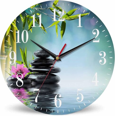 Mxocom Coffee Wall Clock Cappuccino Art Heart Pattern 10 Inch Silent Non Ticking Battery Operated Clock Vintage Round Clock for Living Room Bedroom Bathroom Office Decor in Saudi Arabia
