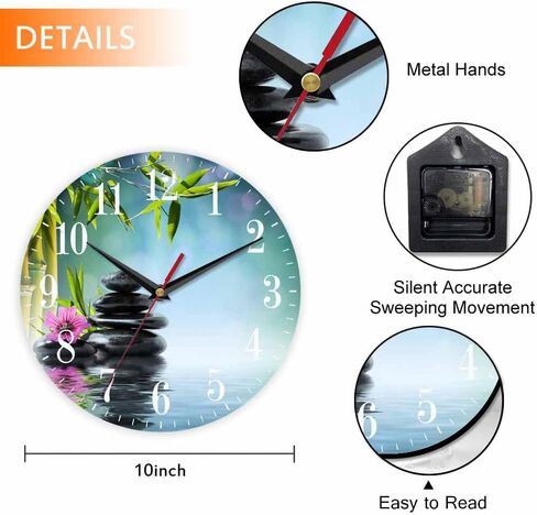 Mxocom Coffee Wall Clock Cappuccino Art Heart Pattern 10 Inch Silent Non Ticking Battery Operated Clock Vintage Round Clock for Living Room Bedroom Bathroom Office Decor in Saudi Arabia