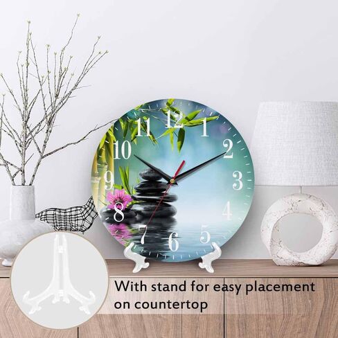 Mxocom Coffee Wall Clock Cappuccino Art Heart Pattern 10 Inch Silent Non Ticking Battery Operated Clock Vintage Round Clock for Living Room Bedroom Bathroom Office Decor in Saudi Arabia