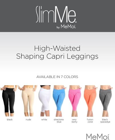 SlimMe High-Waisted Tummy Control Shaping Capri Leggings in Saudi Arabia