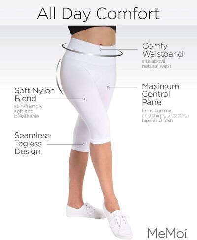 SlimMe High-Waisted Tummy Control Shaping Capri Leggings in Saudi Arabia