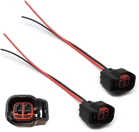 HiSport Fuel Injector Connector 8 PCS S824 Pigtail Connectors Wire Replace 15306318 Compatible with GM Ford Dodge LS2 LS3 in Saudi Arabia
