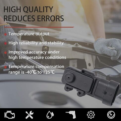مستشعر الضغط المطلق المنوع من OTUAYAUTO 37830-PAA-S00 - بديل لسيارة Honda Civic، Accord، CR-V، Odyssey - يناسب مركبات 1994-2002 - ما بعد البيع من المصنع على طراز OEM in Kuwait