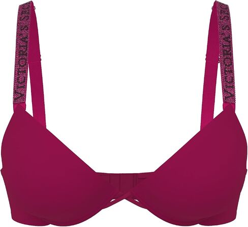 Victoria's Secret Shine Strap Push Up Bra, Adds One Cup Size, Padded, Plunge Neckline, Lace, Bras for Women, Very Sexy Collection, Navy (32C) in Saudi Arabia