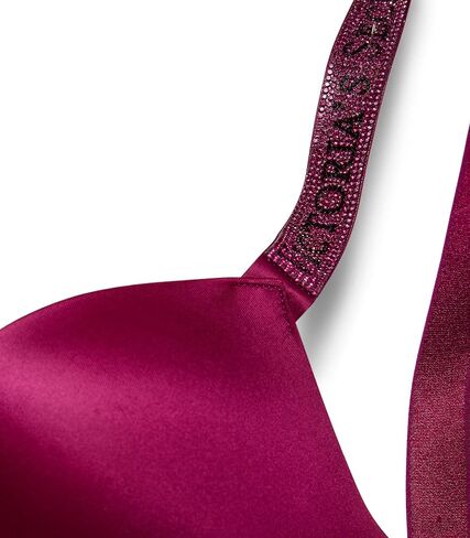Victoria's Secret Shine Strap Push Up Bra, Adds One Cup Size, Padded, Plunge Neckline, Lace, Bras for Women, Very Sexy Collection, Navy (32C) in Saudi Arabia