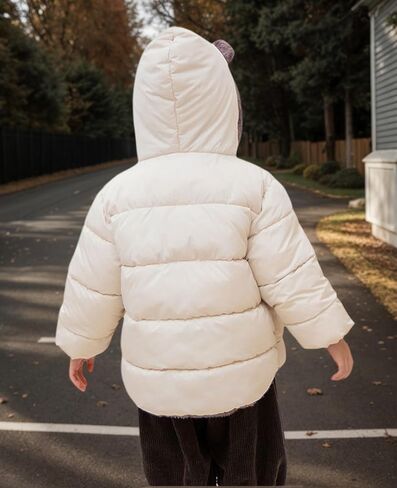 Toddler Baby Boys Girls Winter Fleece Jacket Unisex Little Kids Warm Hooded Outwear Coat 1-5T in Saudi Arabia