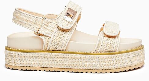 Coutgo Womens Platform Sandals Comfortable Flat Sandals Double Strap Footbed Summer Beach Sandals in Saudi Arabia