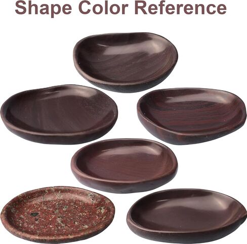 Handmade Decorative Bowl - Natural River Stone Pebble Artisan Crafted Serving Dish | 4-6 Inch Unique Decorative Tray for Home Centerpiece, Jewelry Holder (black) in Saudi Arabia
