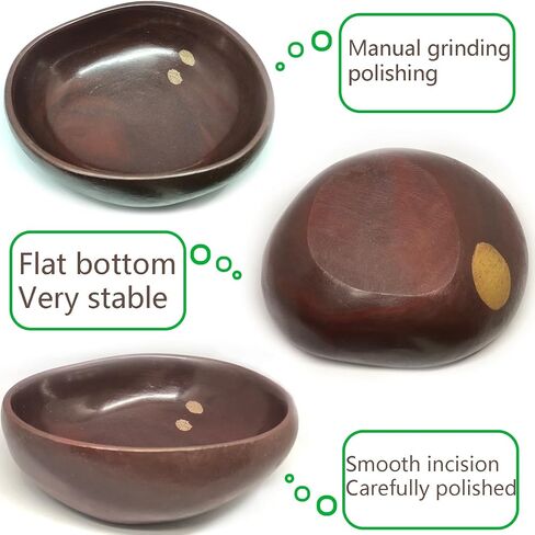 Handmade Decorative Bowl - Natural River Stone Pebble Artisan Crafted Serving Dish | 4-6 Inch Unique Decorative Tray for Home Centerpiece, Jewelry Holder (black) in Saudi Arabia