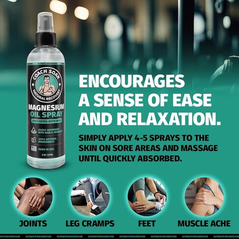 Coach Soak: Recovery Bath Soak - Absorbs Faster Than Epsom Salt Bath Soak for Pain – Rejuvenating Post Workout Magnesium Flakes -21 Minerals, Essential Oils & Bath Salts (Calming Lavender) in Saudi Arabia