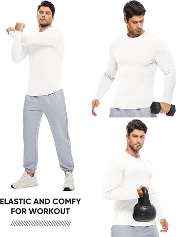 Jmierr Mens Muscle Slim Fitwited Rightweight Thirts مضلع مضاد للعبارة الطاقم in Saudi Arabia