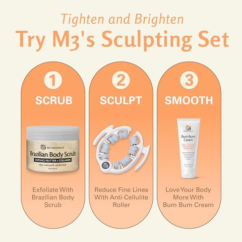 Superfood Exfoliating Body Scrub Polish with Collagen & Stem Cell Gentle Body Face Scrub Bump Eraser Booty Scrub Best Shower Exfoliant Moisturize Leaves Skin with Radiant Glow by M3 Naturals in Kuwait