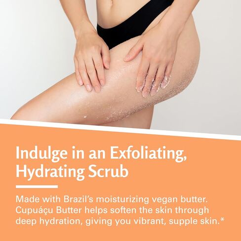 Superfood Exfoliating Body Scrub Polish with Collagen & Stem Cell Gentle Body Face Scrub Bump Eraser Booty Scrub Best Shower Exfoliant Moisturize Leaves Skin with Radiant Glow by M3 Naturals in Kuwait