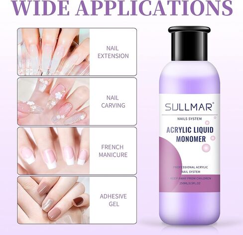 SULLMAR Acrylic Monomer Liquid Acrylic Liquid For Nails Monomer Acrylic Liquid Liquid Acrylic Monomer Nail Monomer Liquid Monomer 75ml 2.5FL.OZ in Saudi Arabia