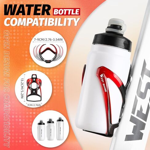Bike Water Bottle Cage, Durable Ultralight Plastic Water Drink Holder Rack, Lightweight PC Water Bottle Holder for Bicycle, Cycling Bottle Holder Cages for MTB, Road Bike, Mountain Bikes (A) in Kuwait