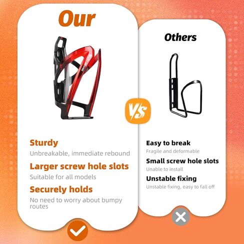 Bike Water Bottle Cage, Durable Ultralight Plastic Water Drink Holder Rack, Lightweight PC Water Bottle Holder for Bicycle, Cycling Bottle Holder Cages for MTB, Road Bike, Mountain Bikes (A) in Kuwait