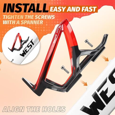 Bike Water Bottle Cage, Durable Ultralight Plastic Water Drink Holder Rack, Lightweight PC Water Bottle Holder for Bicycle, Cycling Bottle Holder Cages for MTB, Road Bike, Mountain Bikes (A) in Kuwait