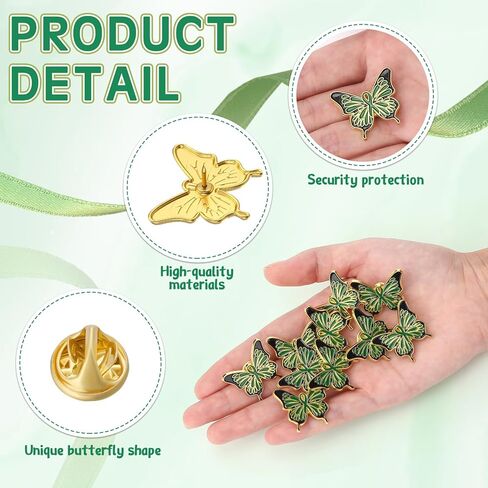 48 Pcs Leukemia Awareness Enamel Lapel Pin Orange Ribbon Butterfly Pins for Multiple Sclerosis Kidney Cancer Prevention in Kuwait