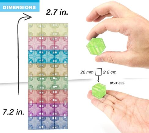 Digit Blocks 48PCS Magnetic Blocks Multi-Color, Magnet Building Blocks for Toddlers, Stacking Cubes, Preschool STEM Magnet Toys for Kids Ages 3-9 in Kuwait