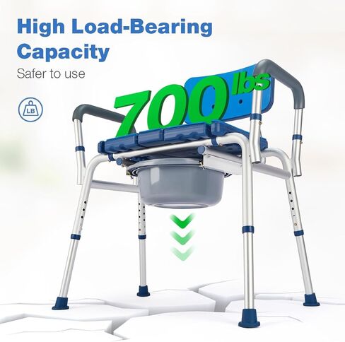 GreenChief Shower Chair with Arms and Back 350 LB, Folding Bath Chair Adjustable, Shower Seat Cutout for Private Washing, Heavy Duty Shower Chair for Senior, Elderly, Disabled, Bariatric in Saudi Arabia