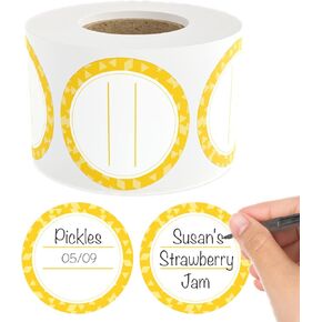 MESS Dissolvable Canning Labels for Jars – 200 Dissolvable Mason Jar Labels - Dissolvable Food Labels for Containers - Jam Homemade Canning Jar Labels Stickers - Removable Mason Jar Labels 2" Iceberg