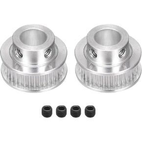 Timing Pulley Aluminium Synchronous Wheels with Screw [for 3D Printer 6mm Width Belts, CNC Machines] - 36 Teeth 10mm Bore/Silver Tone/2 Pcs in Saudi Arabia