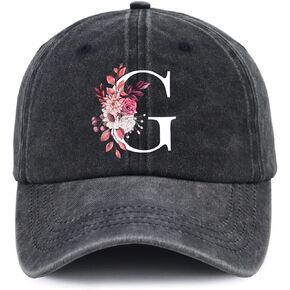 Classic Alphabet A-Z Hats for Women, Adjust Cotton Cute Letter Baseball Cap
