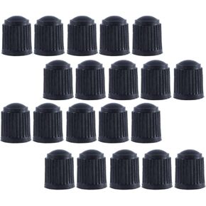 20Pcs/Set Black Plastic Car Tyre Air Valve Caps, Motorcycle Bicycle Auto Vehicle Wheel Accessories Tire Valve Stem Caps