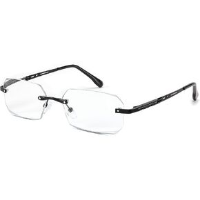 FEISEDY Fashion Rimless Reading Glasses Blue Light Blocking Metal Anti Glare Digital Eyestrain Reader B2983 in Kuwait