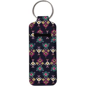 Car Lipstick Holder Keychain for Women, Portable Car Keychain with Clip Lip Chapstick Holder Keychain