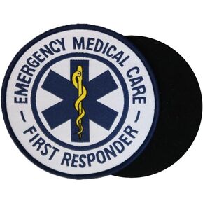 3.5" Emergency Medical Care First Responder Star of Life Logo Patch Woven Hook and Loop Patch, Funny Meme Patch, Tactical Backpack DIY