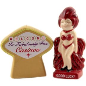 Good Luck Casino Fun Themed Novelty Salt and Pepper Shakers