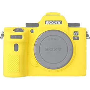 Silicone Camera Case for Sony A9 - Protective DSLR Skin Cover, Detachable Cage, Shockproof, Dustproof (Red)