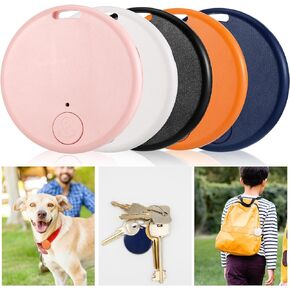 5 Packs Portable GPS Tracking Mobile Tracking Anti Loss Smart Device Key Finder Locator GPS Finders Tracker Device for Kids Dog Pet Cat Wallet Keychain Luggage, Alarm Reminder (Cute)