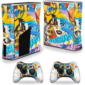 MightySkins Skin Compatible with X-Box 360 Xbox 360 S Console - Cut Up Art | Protective, Durable, and Unique Vinyl Decal wrap Cover | Easy to Apply, Remove, and Change Styles | Made in The USA