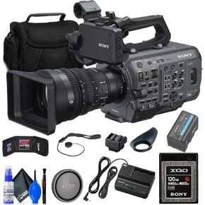 Sony PXW-FX9K XDCAM 6K Full-Frame Camera System with 28-135mm f/4 G OSS Lens (PXW-FX9VK) + 120GB Memory Card + Bag + Memory Wallet + Cap Keeper + Cleaning Kit (Renewed)