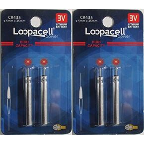 CR435 BR435 435 Lithium Pin Type Cell (Pack of 4) - Long Lasting 3V Lithium Batteries for Fishing Lures, Fishing Bobbers, Pen Lights, Arrow Nocks, Fishing Floats, Pole Lights & LED Flashers